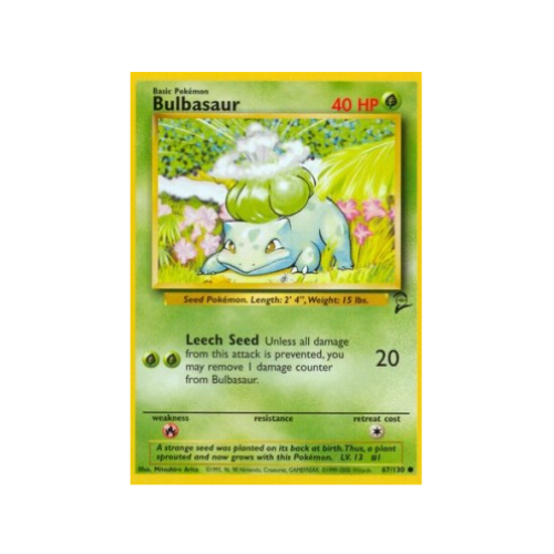🌱 Bulbasaur (B2 67/130) – English | Base Set 2 | Pokémon TCG